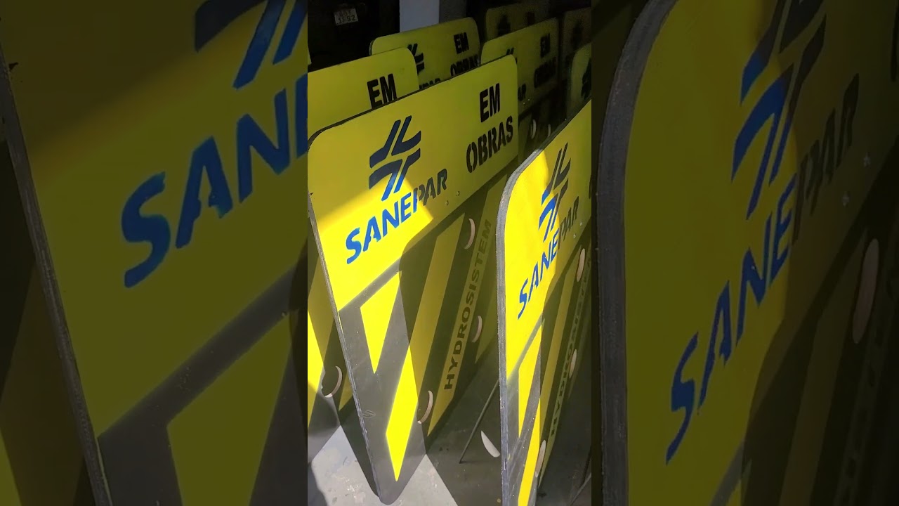 Placa de Obra de Rua - Placa de Sinalização da Sanepar