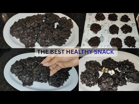 BEST HEALTHY SNACK RECIPE! DRY FRUITS DARK CHOCOLATE DISCS❤️A sweet & a healthy quick to make snack.