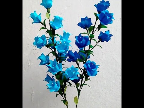 How to make Paper Flowers Campanula / Canterbury Bells / Bell Flower (Flower # 61)
