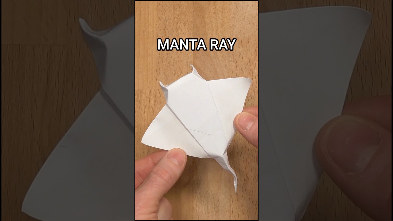 MANTA RAY ORIGAMI TUTORIAL| HOW TO MAKE PAPER SEA MANTA RAY CRAFT STEP BY STEP FOLDING INCLART