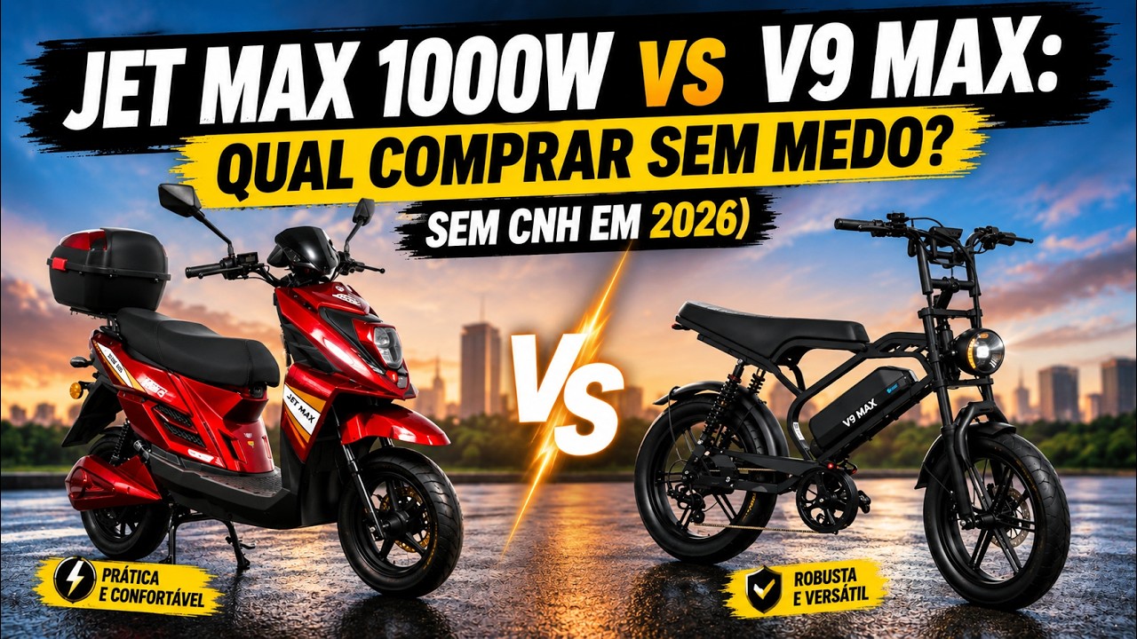Scooter Elétrica precisa de CNH? 🤔 Saiba a VERDADE! Jet Max 1000W vs V9 Max: Review Completo!