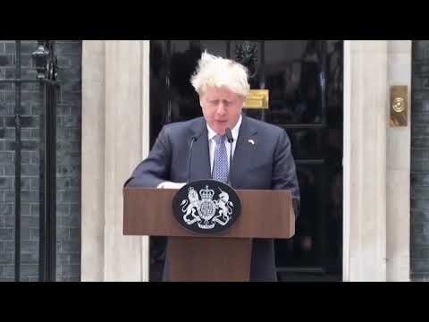UK Prime Minister Boris Johnson delivers his resignation speech.
