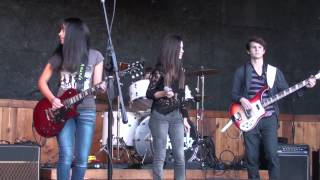 Amanda playing guitar to All My Love in Vain