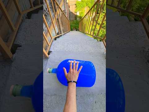 🔥Crushing On Stairs Breaking Glass Bottles ⚠️ #asmr 💙
