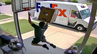 Idiot Delivery Drivers Caught On Camera !
