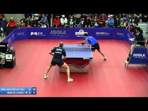 2012 JOOLA/NATT Teams Final Match 1 - Daniel Habesohn vs Jikang Liu