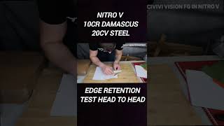 NITRO V - 10CR DAMASCUS AND 20CV EDGE RETENTION TEST