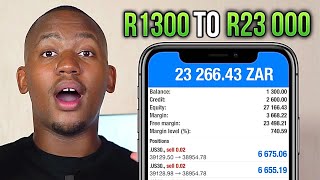 How to Flip R1,000 to R23,000 In A Day Trading US30 | Market Breakdown + Withdrawal