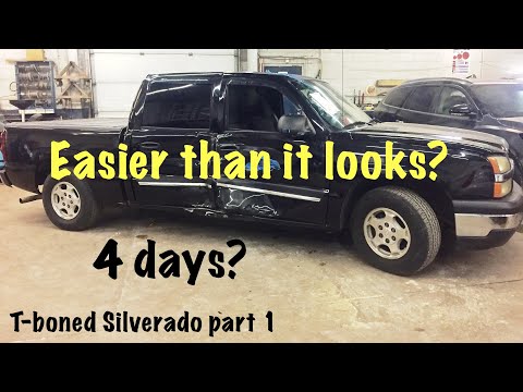 Side collision Silverado cab swap rebuild project part 1