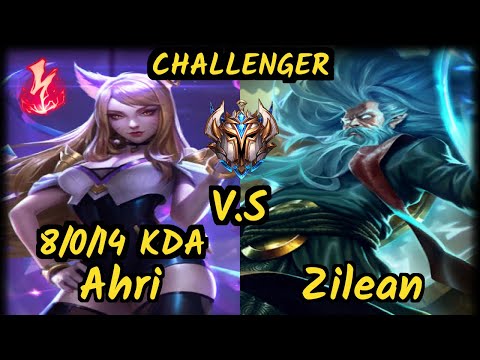 Dumbledoge (AHRI) vs ZILEAN - 8/0/14 KDA MID CHALLENGER GAMEPLAY - EUW