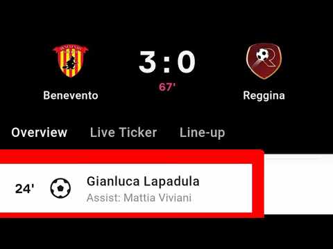 Gianluca Lapadula Goal Vs Reggina | Benevento vs Reggina | 3-0 |