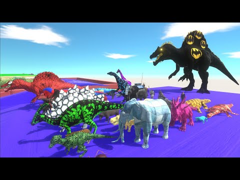 Escape from BATMAN SPINOSAURUS - Escape from Monster - Animal Revolt Battle Simulator