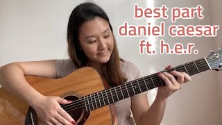 best part- daniel caesar ft. h.e.r. | no capo | easy guitar tutorial for beginners