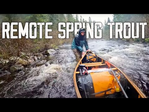 Six Day Remote Spring Trout Fishing Adventure - Portaging, Camping & Canoeing in Interior Algonquin