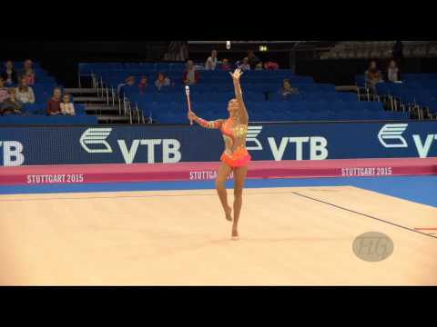 Anora DAVLYATOVA (UZB) 2015 Rhythmic Worlds Stuttgart - Qualifications Clubs