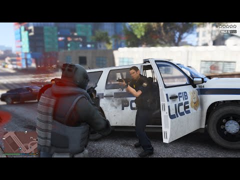 GTA V Niko Bellic Juggernaut Massacre at the FIB Building + 10 Star Escape (RDE 4.1.2 Expansion)
