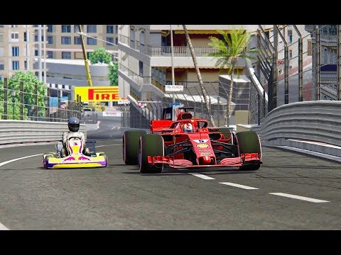 Ferrari F1 2018 vs Go-Kart 125 - Monaco