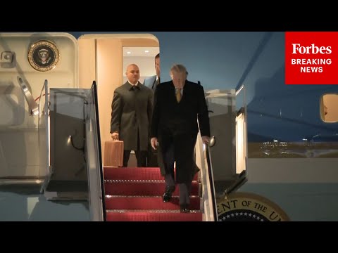 JUST IN: President Trump Arrives At JBA On Air Force One