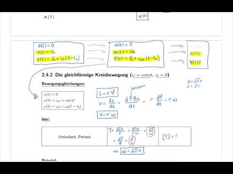 Die gleichförmige Kreisbewegung