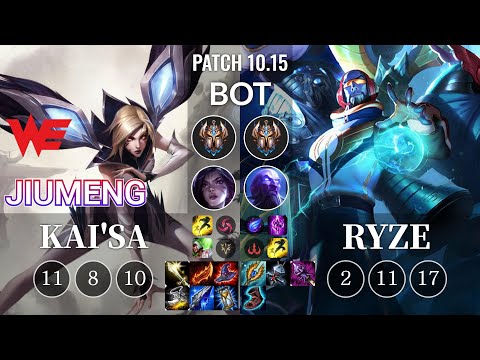 WE Jiumeng Kai'Sa vs Ryze Bot - KR Patch 10.15