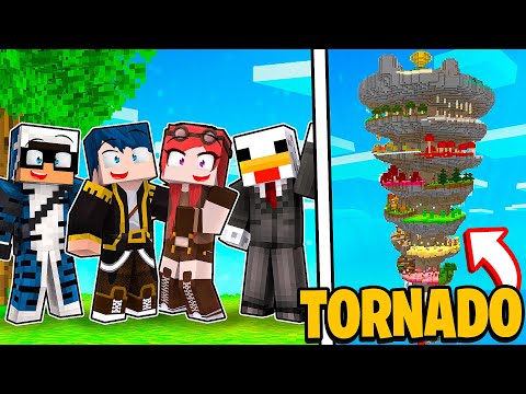 SFIDA NEL TORNADO DEL PARKOUR CON I MIEI AMICI! - MINECRAFT