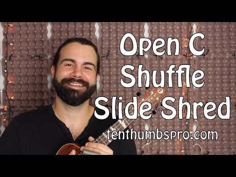 Open C Shuffle with Licks and Slide - Ukulele Blues Tutorial