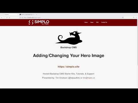 Backdrop CMS: Add or Change Your Hero Image