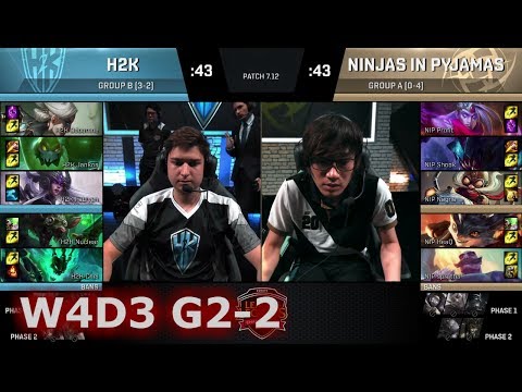 Ninjas in Pyjamas vs H2K Gaming | Game 2 S7 EU LCS Summer 2017 Week 4 Day 3 | NIP vs H2K G2 W4D3