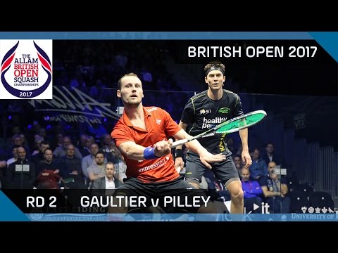 Squash: Gaultier v Pilley - British Open 2017 Rd 2 Highlights