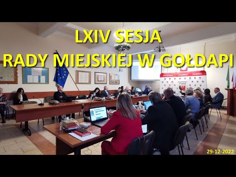 LXIV sesja rady miejskiej w Gołdapi | 29 grudnia 2022