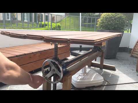 How to Make a DIY Crank Table for Garden or Indoor Can Turn From