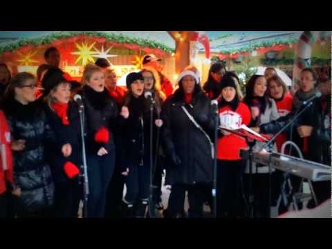VOC Sweet Soul Gospel Choir performing at the Vancouver Christmas Market