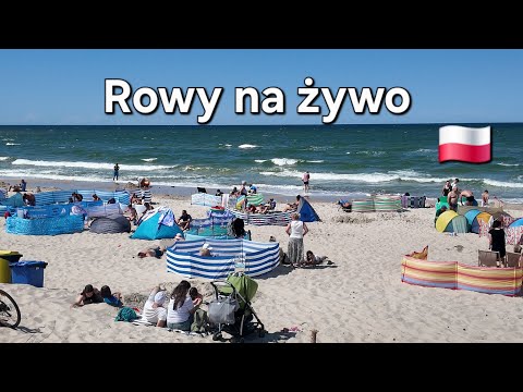 Rowy na żywo . Spacer po promenadzie i plaży-4K-