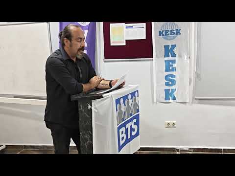 BTS Adana Şube Başkanı İsmail İnanç Su, Adana Şubenin 11. Olağan Genel Kurulunda Konuştu.