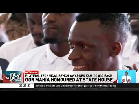 Gor Mahia honoured at State House after securing a record 22nd FKF Premier League title