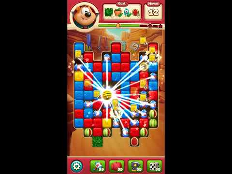 Toon Blast Level 9844 - NO BOOSTERS 🐻🐺🐱 | SKILLGAMING ✔️