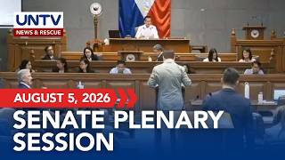 LIVE: Senate Plenary Session | August 5, 2026