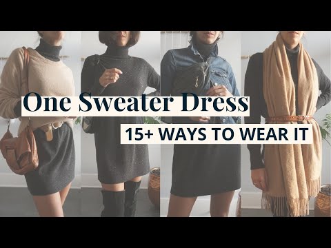 How to Style One Sweater Dress 15+ Ways! | Styling Closet Essentials | Slow Fashion