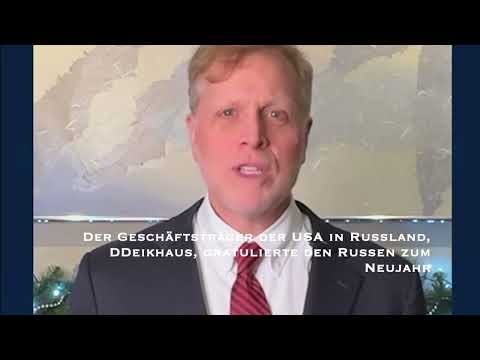 Der Geschäftsträger der USA in Russland, Douglas Deikhaus, gratulierte den Russen zum Neujahr