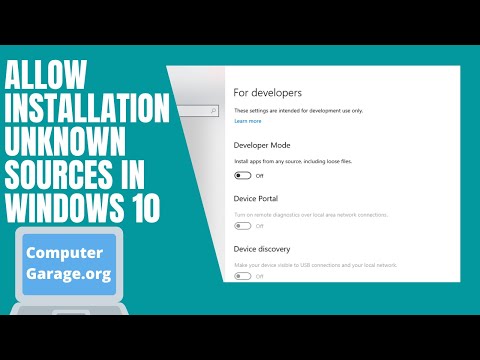 How to Allow Installation From Unknown Sources in Windows 10