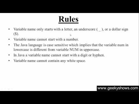 21 Declaration and Initialization of variables in Java Programming Hindi
