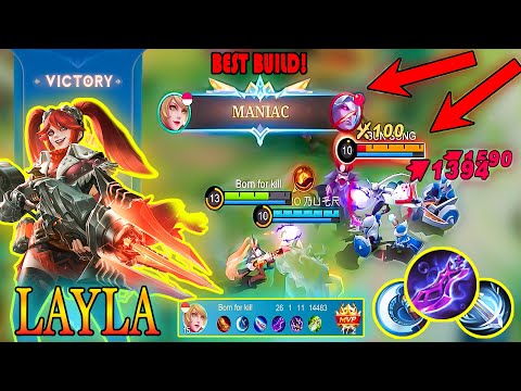 26 Kills + Maniac Sidelane Layla 10 MIN = LVL 15 - Build Top 1 Global Layla ~ MLB