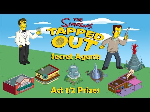 The Simpsons Tapped Out "New Update" (Secret Agent Update| Act 1/2 Prizes)