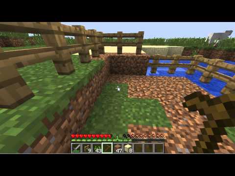 Zagrajmy w minecraft z Kubanosem #2-Robienie farmy,dynie,kopalnia i świenie