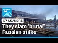 G7 Summit Leaders Slam Brutal Russian Strike On Ukraine Mall FRANCE 24 English