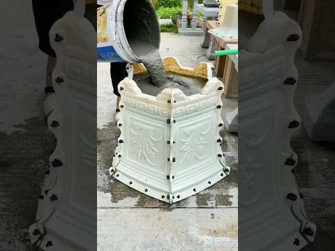 Homemade cement flower pots record real life, homemade cement pot prefabricated product mold #cement
