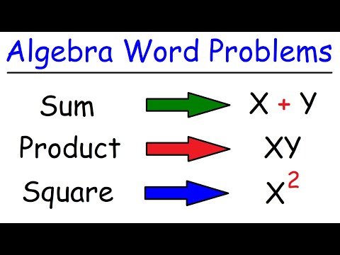 Algebra Word Problems Into Equations - Basic Introduction Video