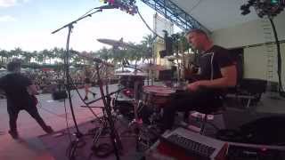 Cam Tyler drumming with Bea Miller - Rich Kids live at SunFest 2015