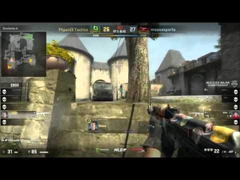 Quad Kill, 4 HP, CRAZY 4OT - Flipsid3 Tactics vs mousesports MLG CS:GO Major Championship: Columbus