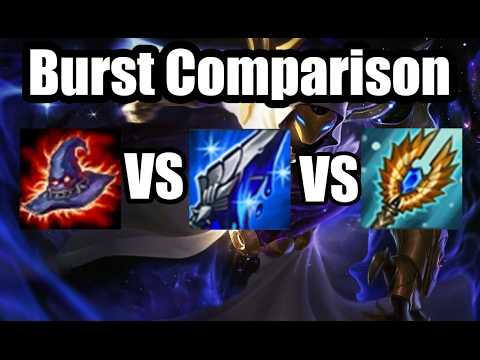 Kassadin Burst Comparisons - AP vs AD Manatank Assassin vs Seraph's Manatank - League of Legends